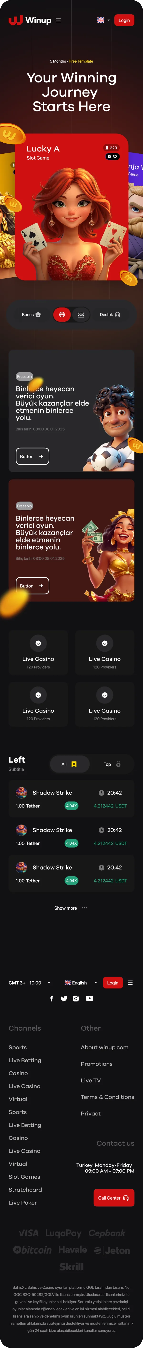 WI template — iPhone mobile view