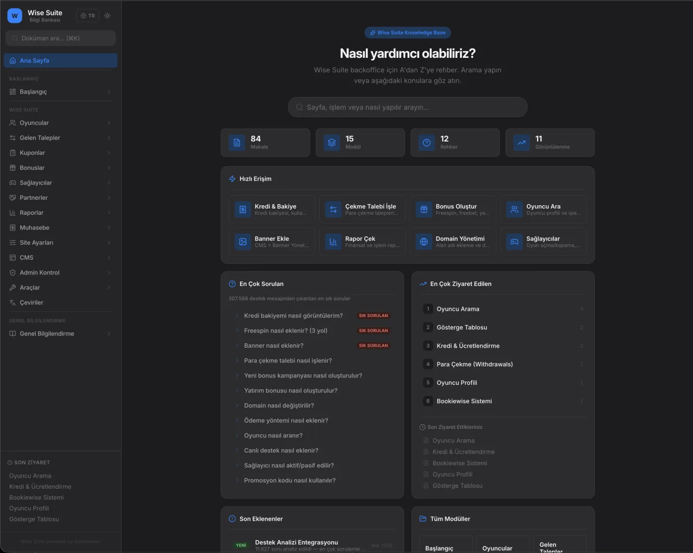 Help Suite — integrated knowledge base
